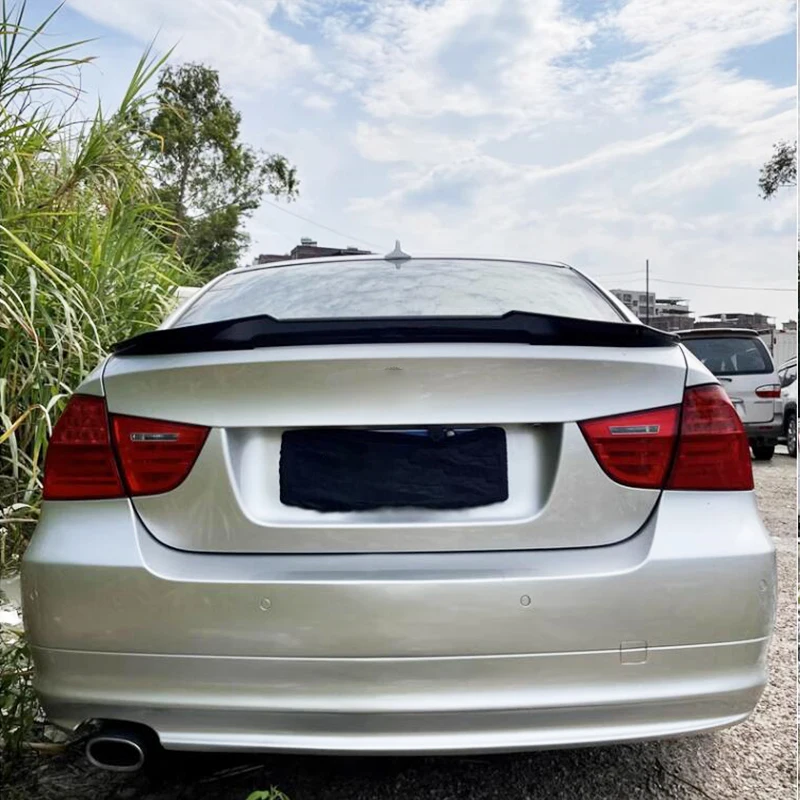Para 2005-2012 BMW Serie 3 E90 alerón trasero del maletero alas PSM estilo 318i 320i 325i Material ABS accesorios de kit de carrocería de ajuste de coche - imagen 5