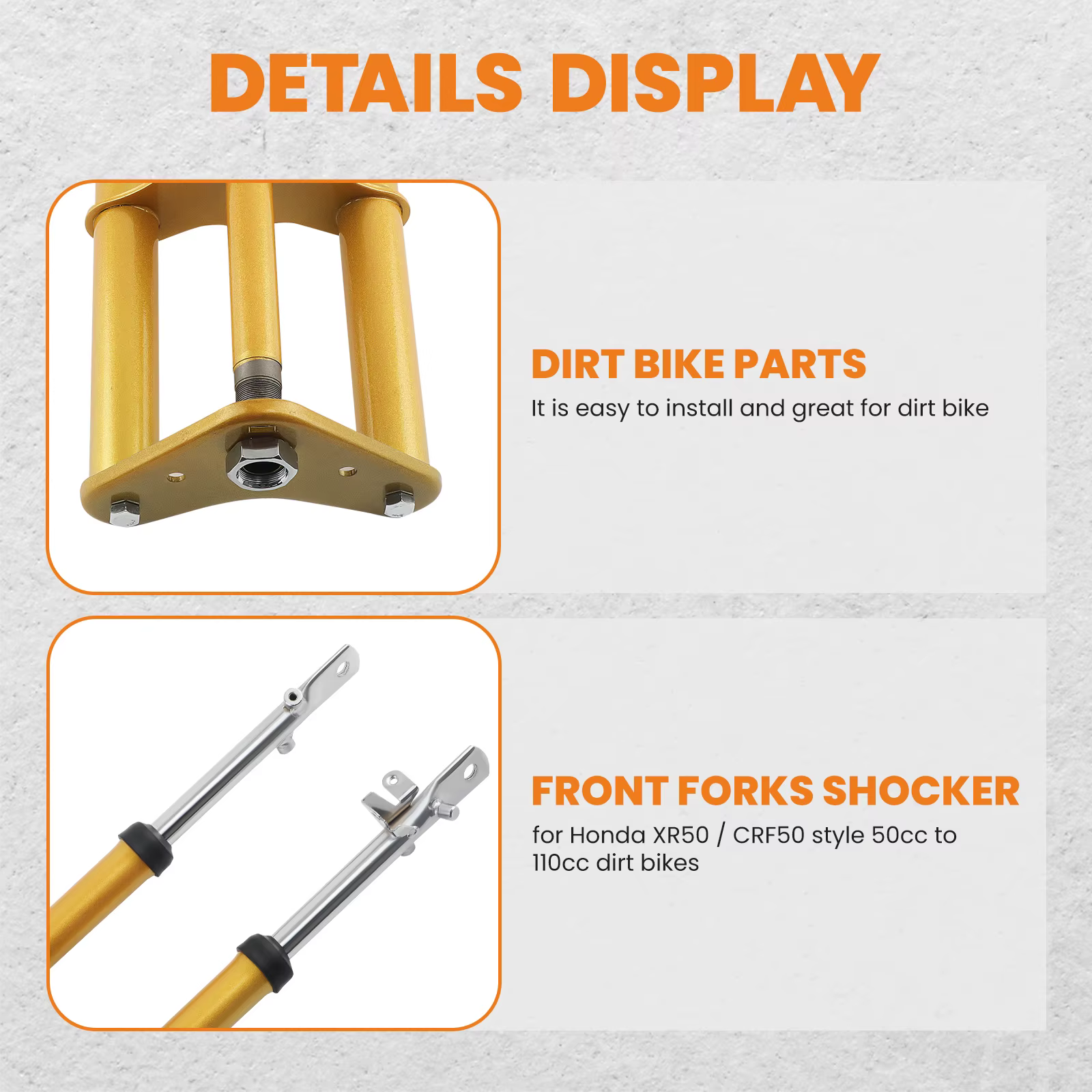 Horquilla de suspensión delantera para Honda XR50/CRF50 (2004-2014) - imagen 2