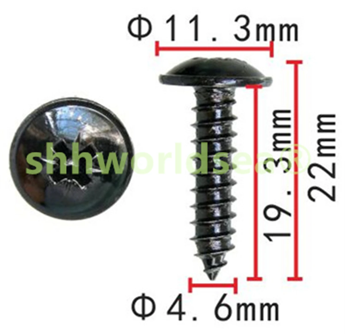 CYP100800 Tornillo autorroscante de paso de rueda Land Rover con clip metálico - imagen 2