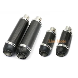 Silenciador de moto de fibra de carbono 51 mm con DB killer