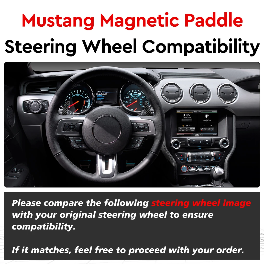 Paletas magnéticas de fibra de carbono Mustang GT/Shelby 2015-2023 - imagen 2