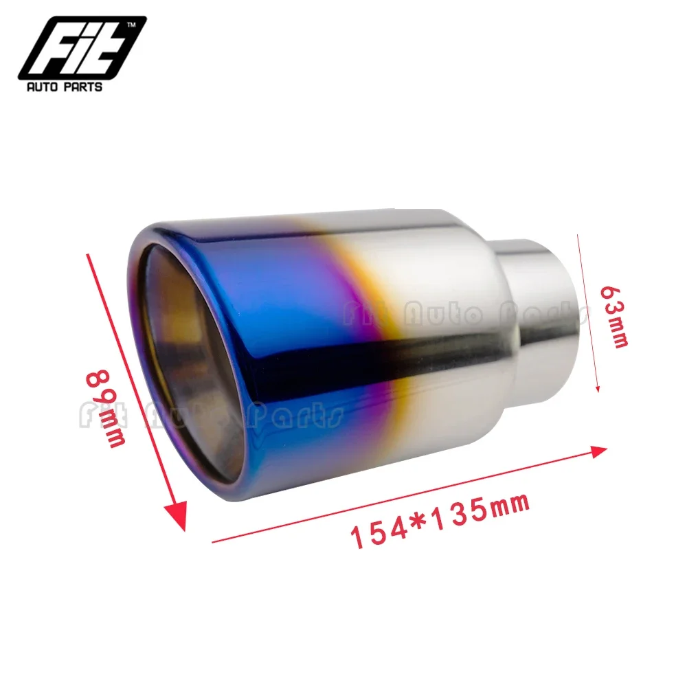 Tubo de escape universal acero inox silenciador trasero deporte - imagen 2