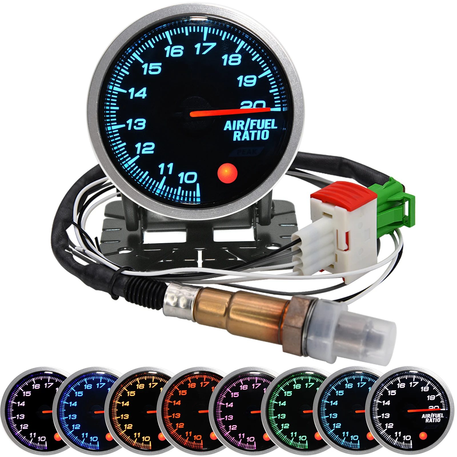 Medidor aire-combustible AFR 52mm con sensor lambda banda estrecha 12V - imagen 2