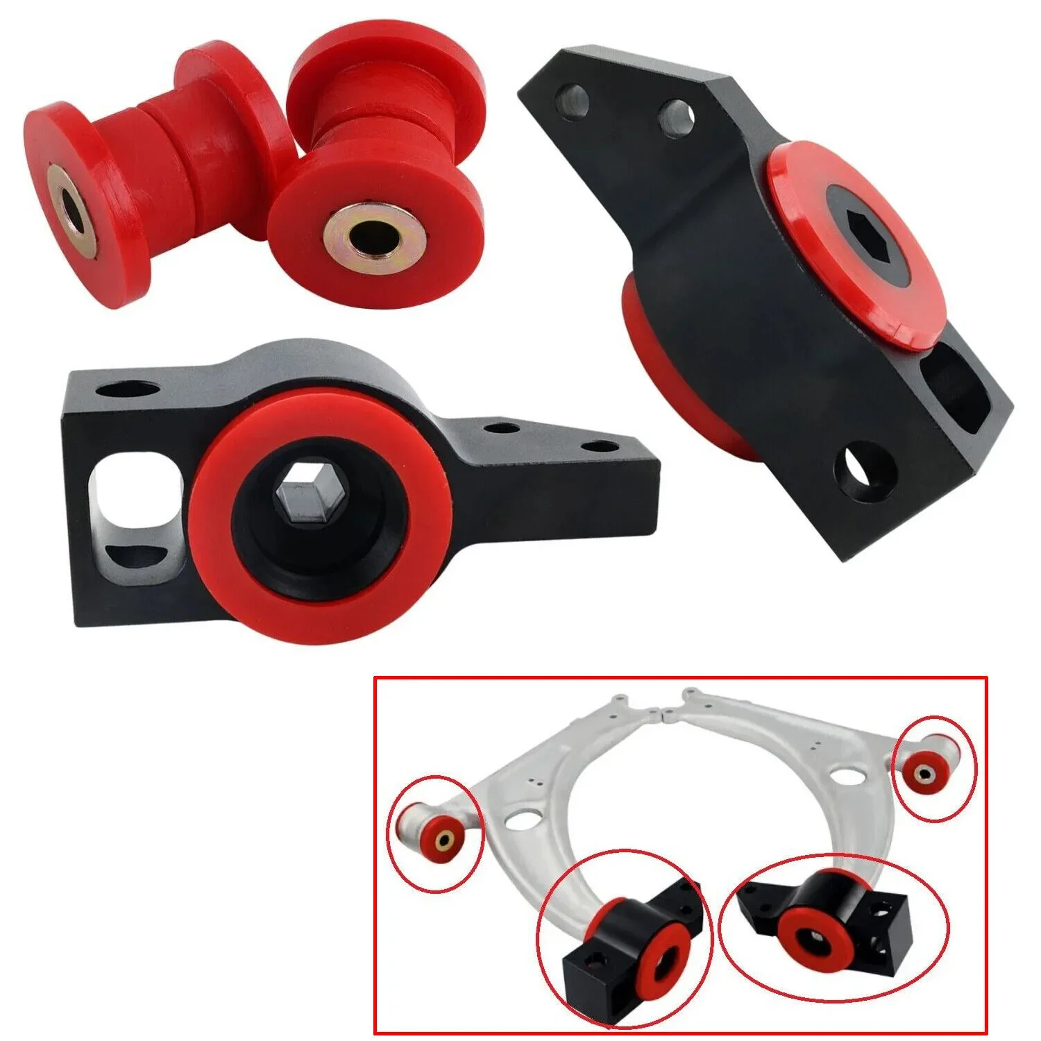 Soporte brazo inferior poliuretano para VW Golf Jetta Audi A3