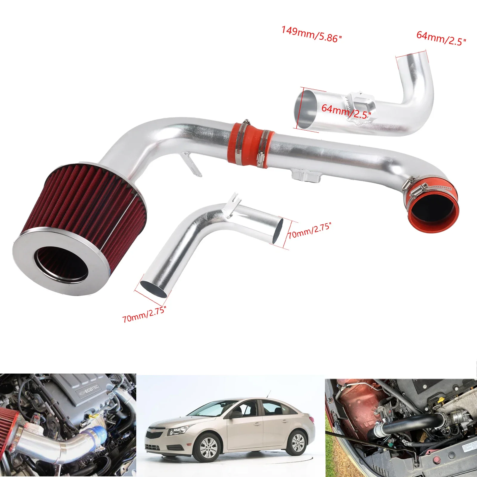 Kit de admisión de aire frío para Chevy Cruze/Sonic 1.4T - imagen 3