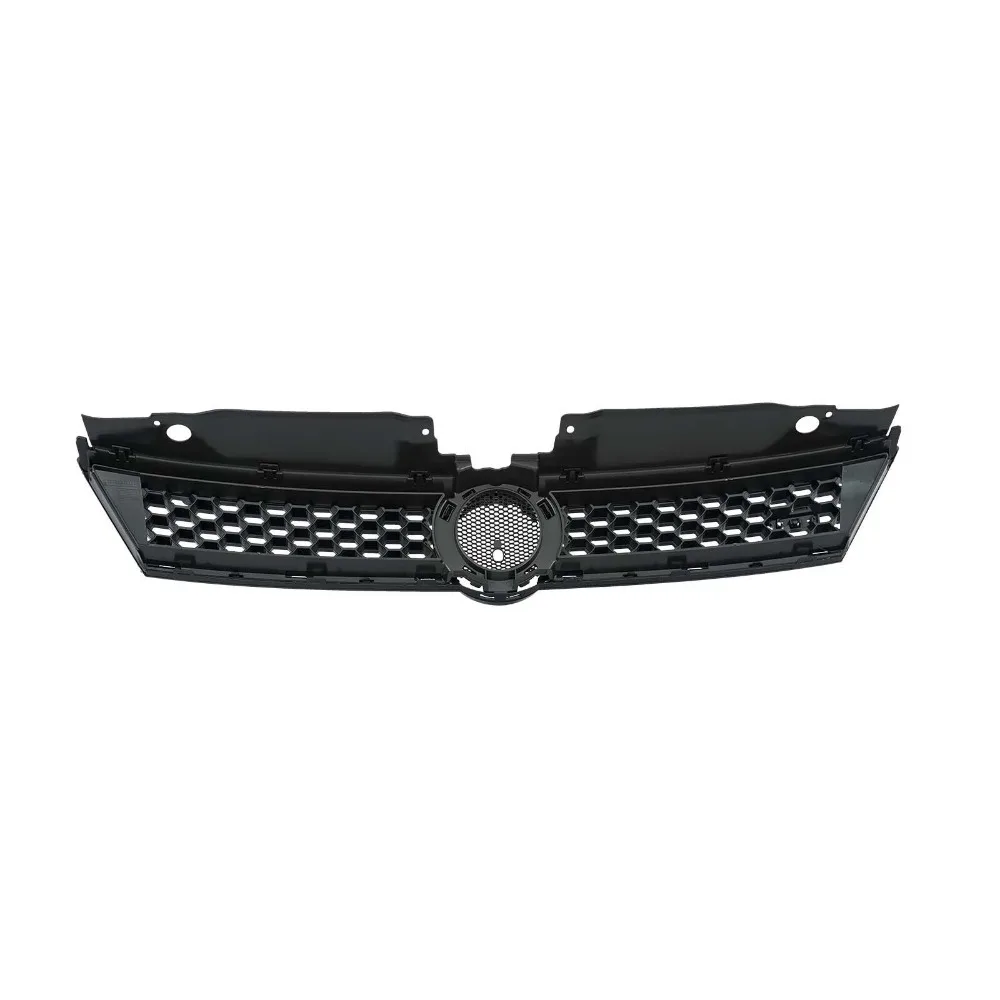 Rejilla delantera VW Jetta Hex 2011-2014 panal negro brillo con cromo - imagen 5