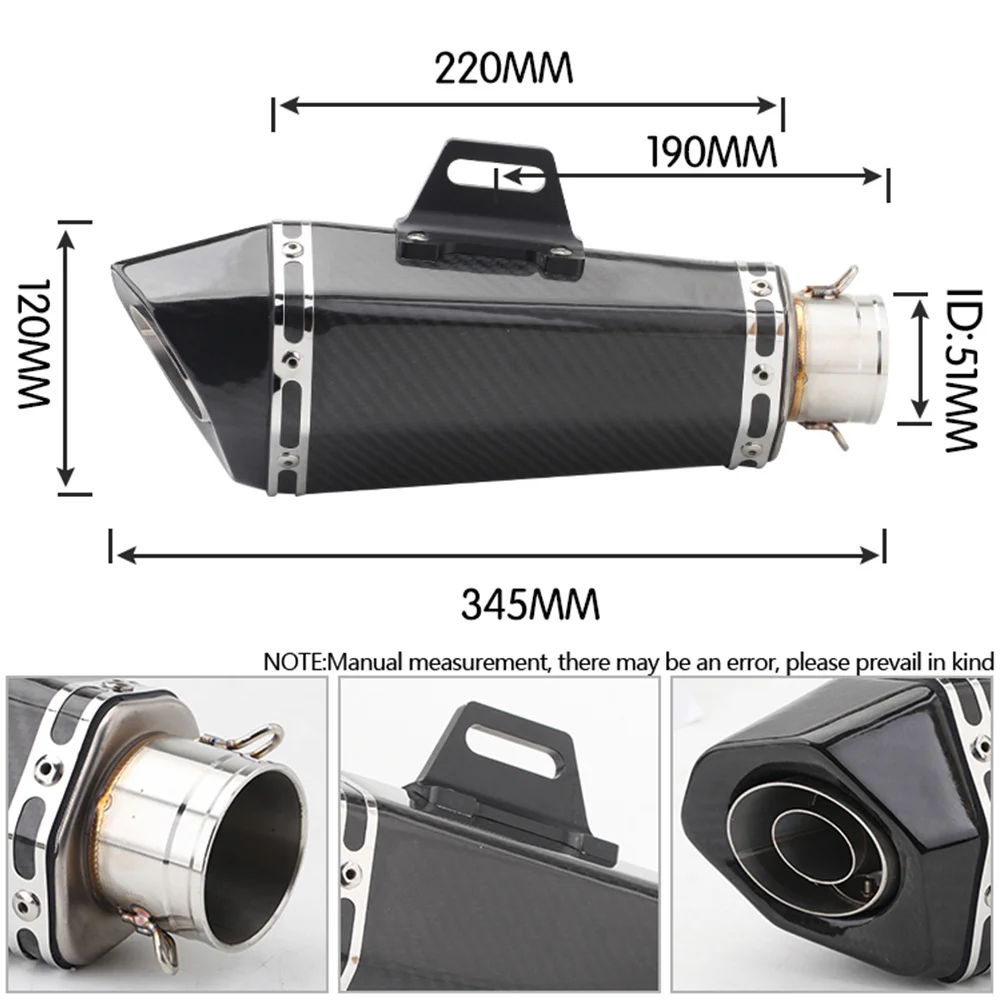 Adaptador universal 51 mm para silenciador de escape moto - imagen 2