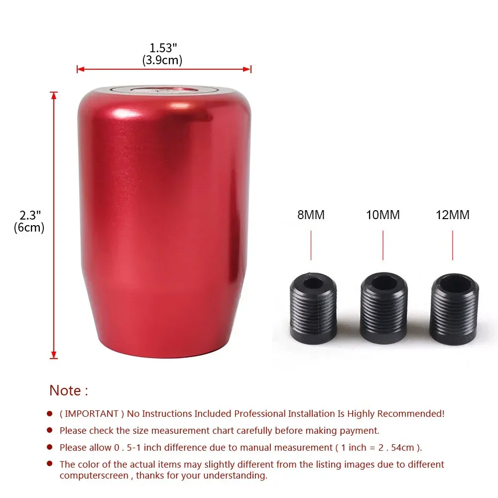 Perilla palanca de cambios universal coche carreras aluminio - imagen 5