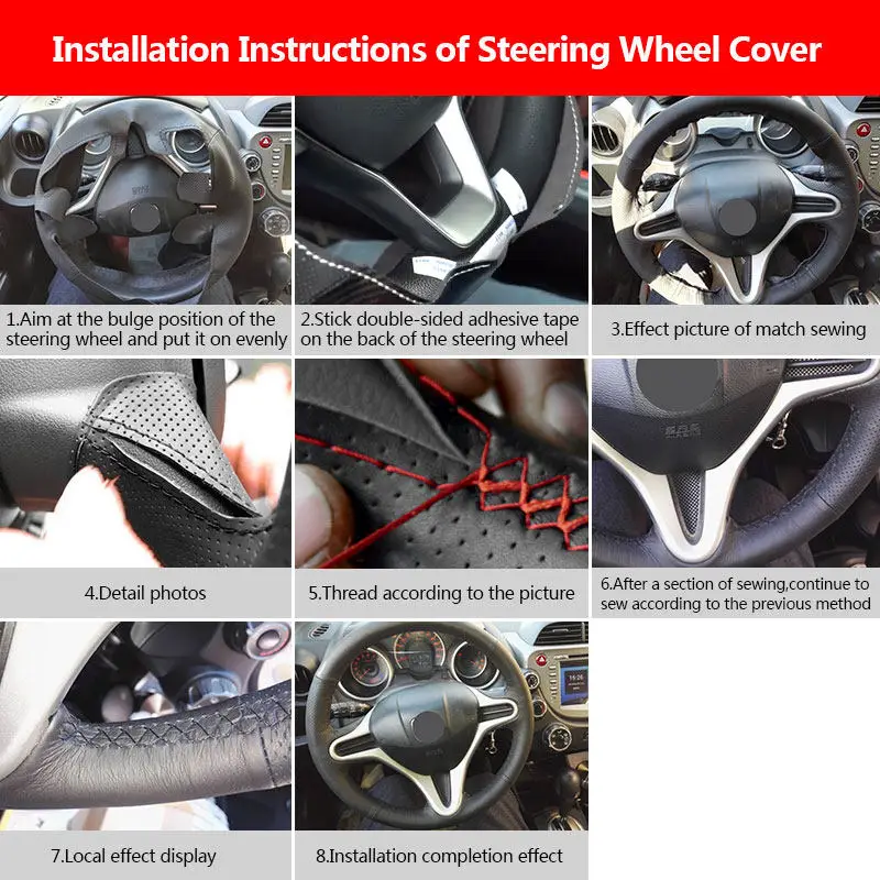Funda volante cuero trenzado cosida a mano para BMW E46/E39/X5 E53 - imagen 5