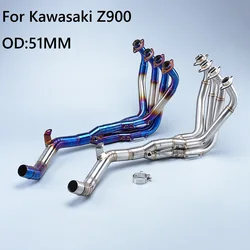 Tubo de escape titanio alto rendimiento para Kawasaki Z900