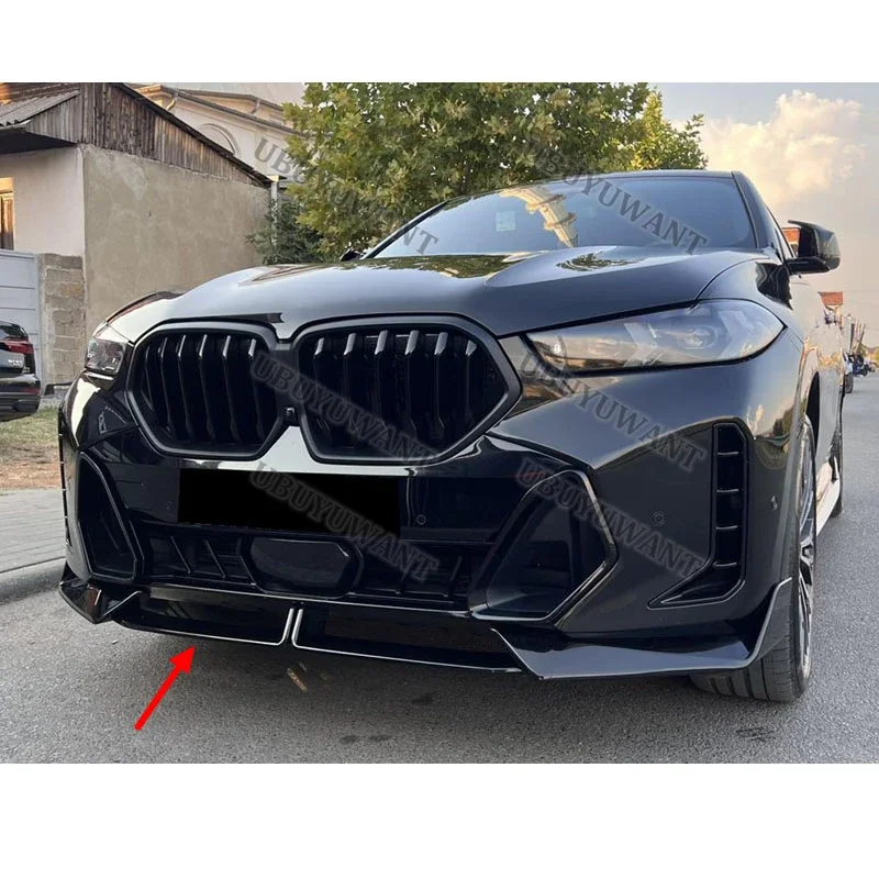 3x para BMW X6 G06 LCI M Sport 2023 2024 2025 ABS alerón de barbilla frontal divisores de parachoques Kits de carrocería de labio delantero - imagen 5