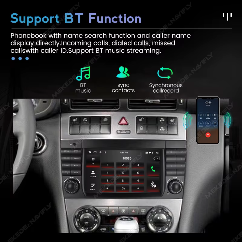 MEKEDE Radio Android 13 con GPS y CarPlay para Mercedes-Benz W203 - imagen 3