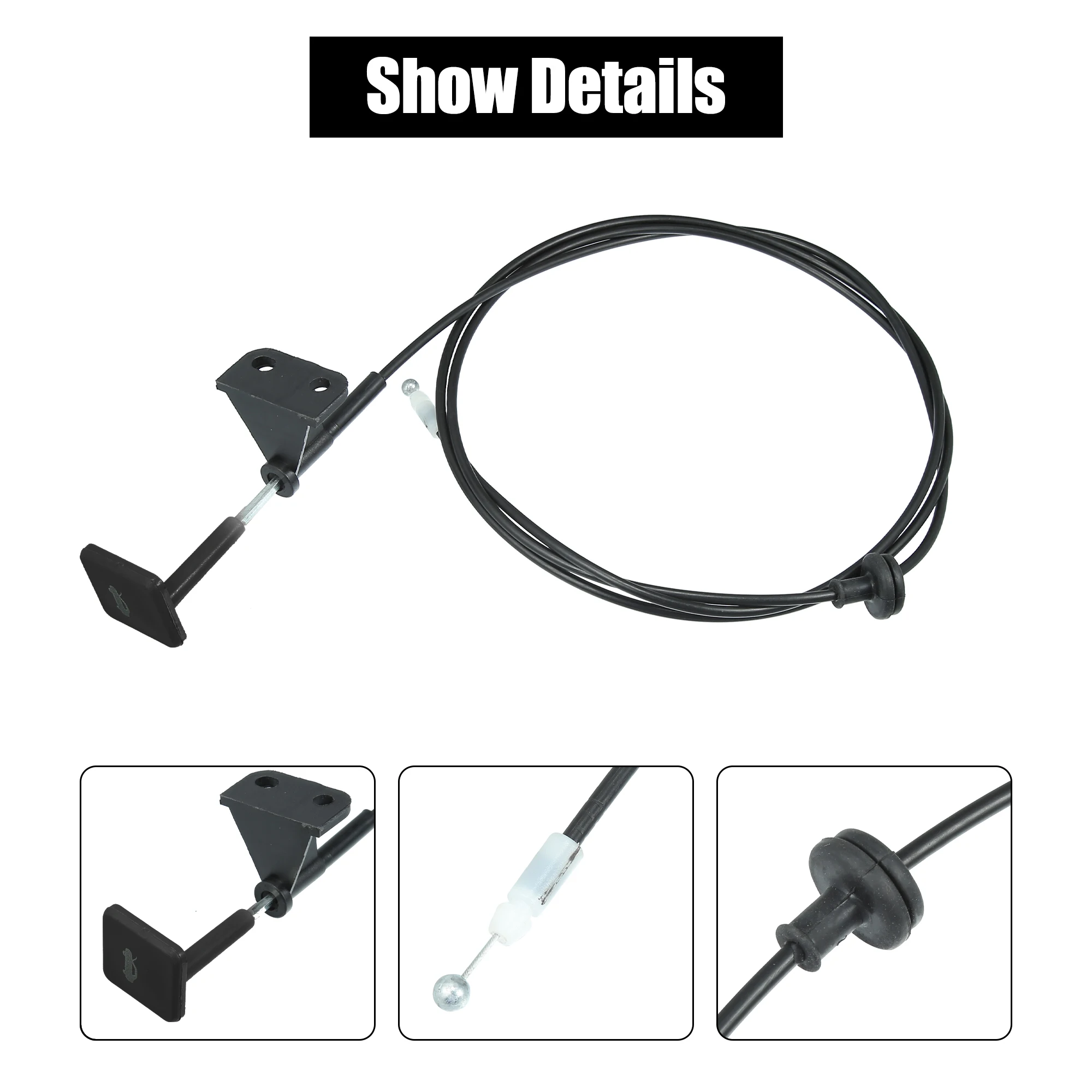 X Autohaux 74130SNAA01 Cable de liberación de bloqueo de capó delantero para Honda Civic 2006 2007 2008 2009 2010 2011, negro - imagen 4