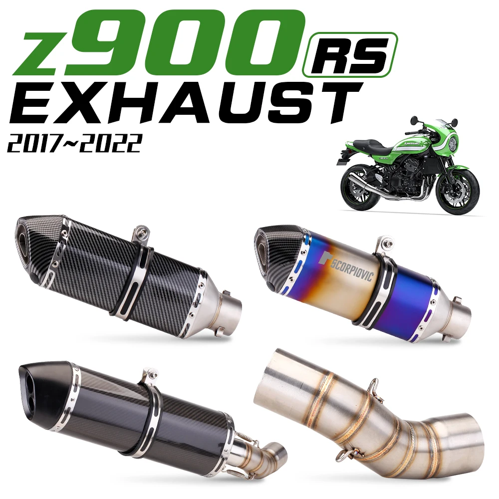Para Z900RS 2017 2018 2019 2020 silenciador de escape de motocicleta conexión modificada tubo medio tubo de enlace 51mm - imagen 2