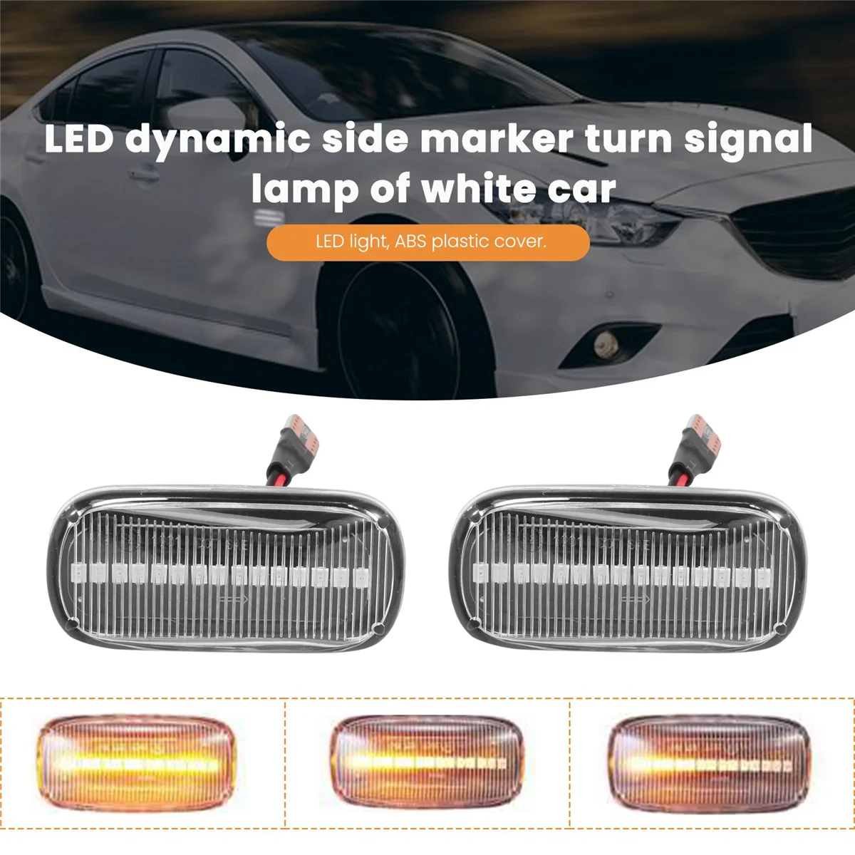 Luz de giro dinámica LED lateral para Honda Accord Civic CR-V Fit - imagen 5