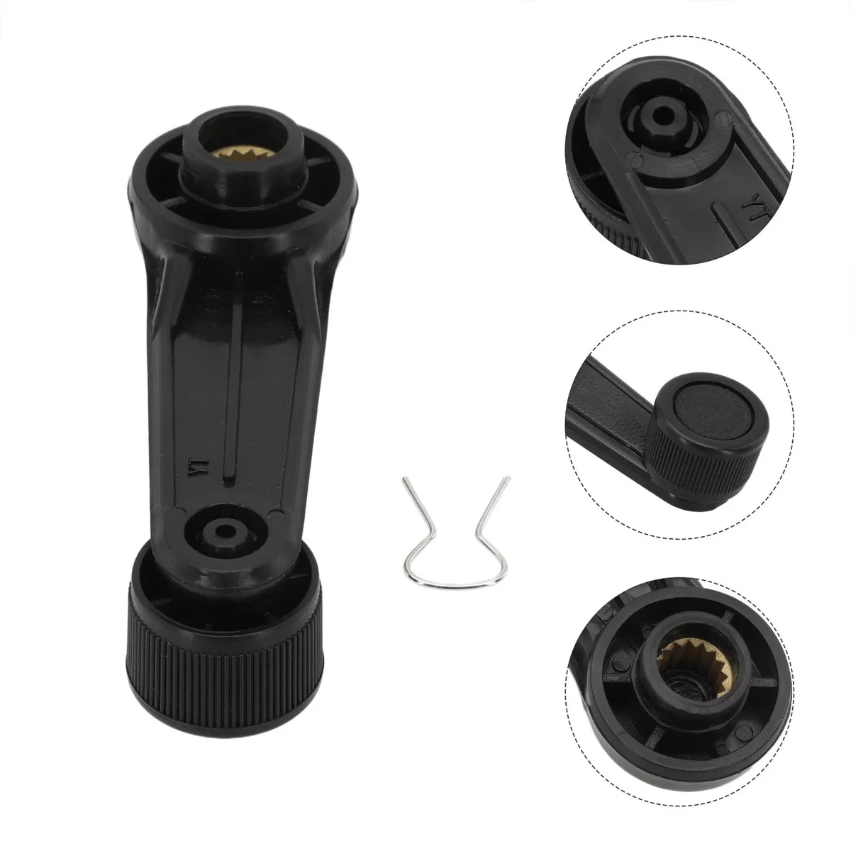 Manivela elevador de ventana ABS negra para coche - imagen 3