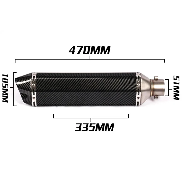Silenciador escape universal 51 mm con DB Killer – Yamaha MT-07/XJ6 - imagen 4