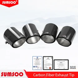 Puntas de escape de fibra de carbono para BMW, montaje directo