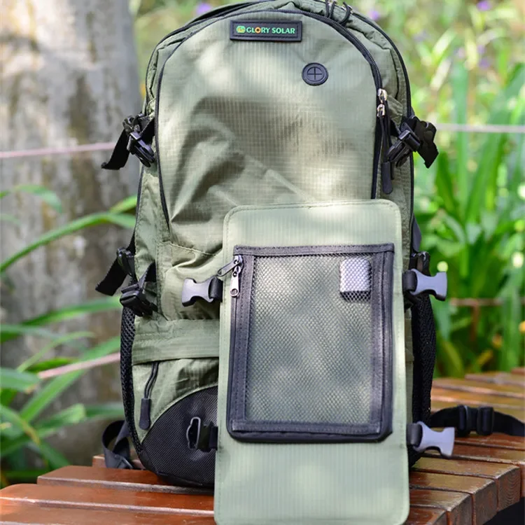 Mochila solar Glory recargable para acampada, portátil y móvil - imagen 4