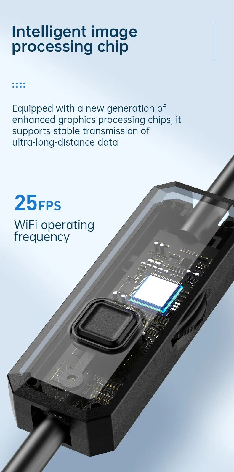 Endoscopio W400-D en acción