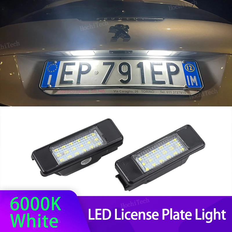 Lámpara de matrícula LED Canbus Peugeot Citroën 106 207 308 406 C3 C5