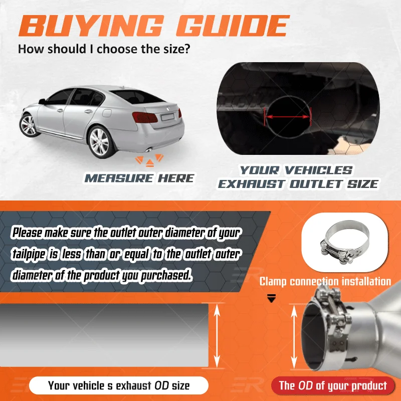 1 Uds. Sumsoo genuino doble punta de escape accesorios de coche de acero inoxidable recto plano pulido plata silenciador de soldadura tubo de escape - imagen 5