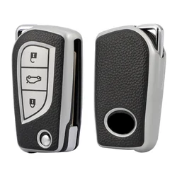 Funda de llave Toyota de TPU efecto cuero – Auris, Yaris y RAV4