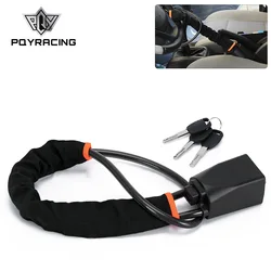 Cerradura antirrobo de volante en acero con 2 llaves para SUVs