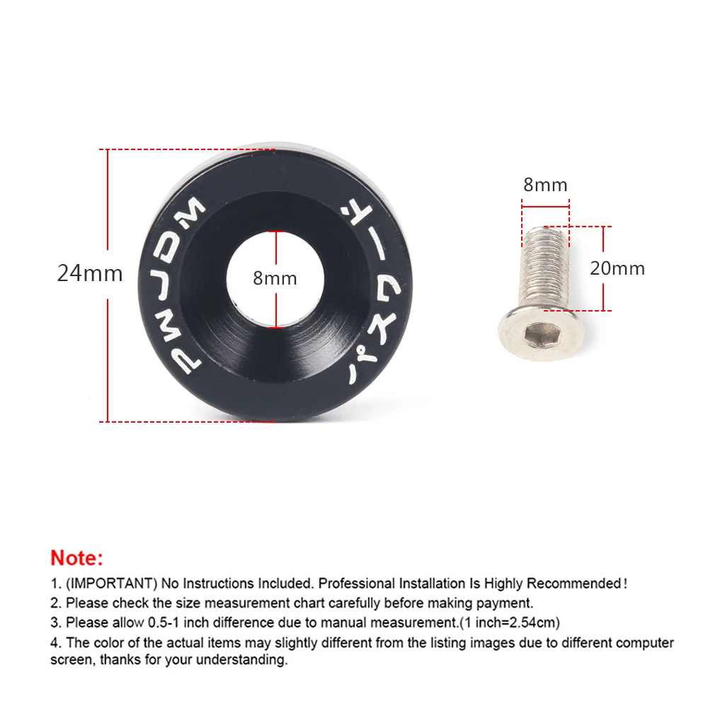 Tornillos hexagonales cóncavos M8 de aluminio para coche JDM - imagen 2