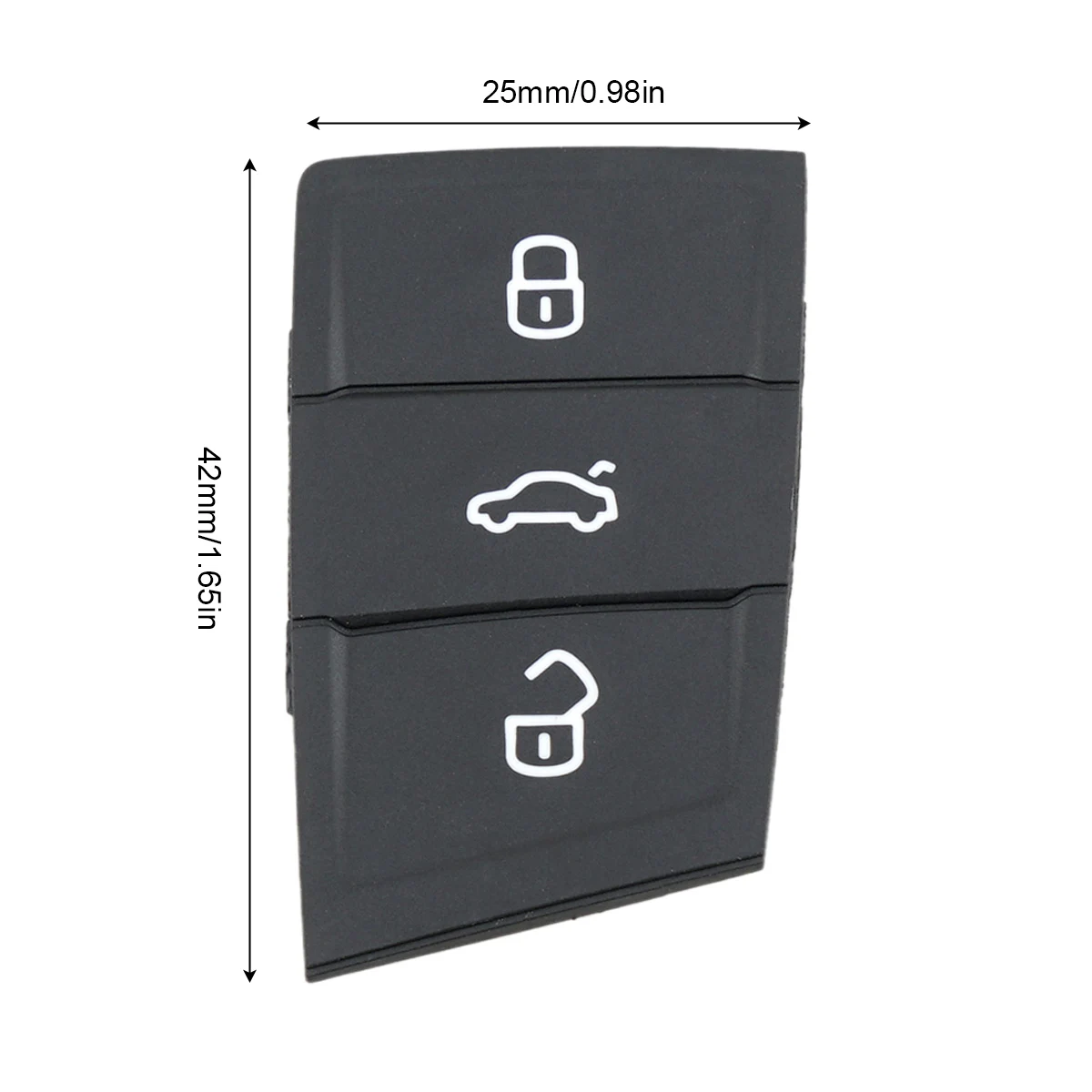 3 Knoppen Vervanging Rubber Flip Autosleutel Pad Fob Fit Voor Golf 7 4 5 Mk4 6 Skoda Octavia Seat leon Ibiza Nieuwe - imagen 2