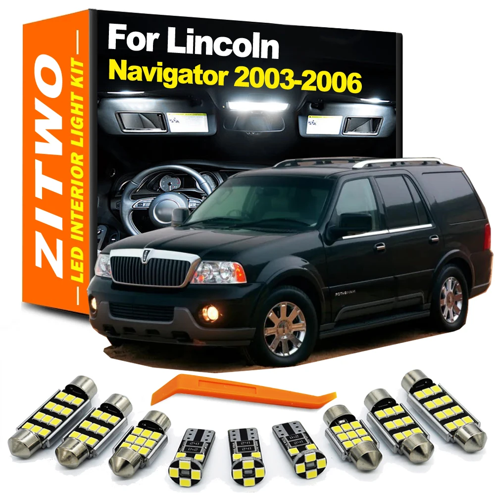ZITWO-Luz LED Canbus para maletero de coche, Kit de luz de lectura de mapa de cúpula Interior, sin Error, 14 piezas, para Lincoln Navigator 2003, 2004, 2005, 2006