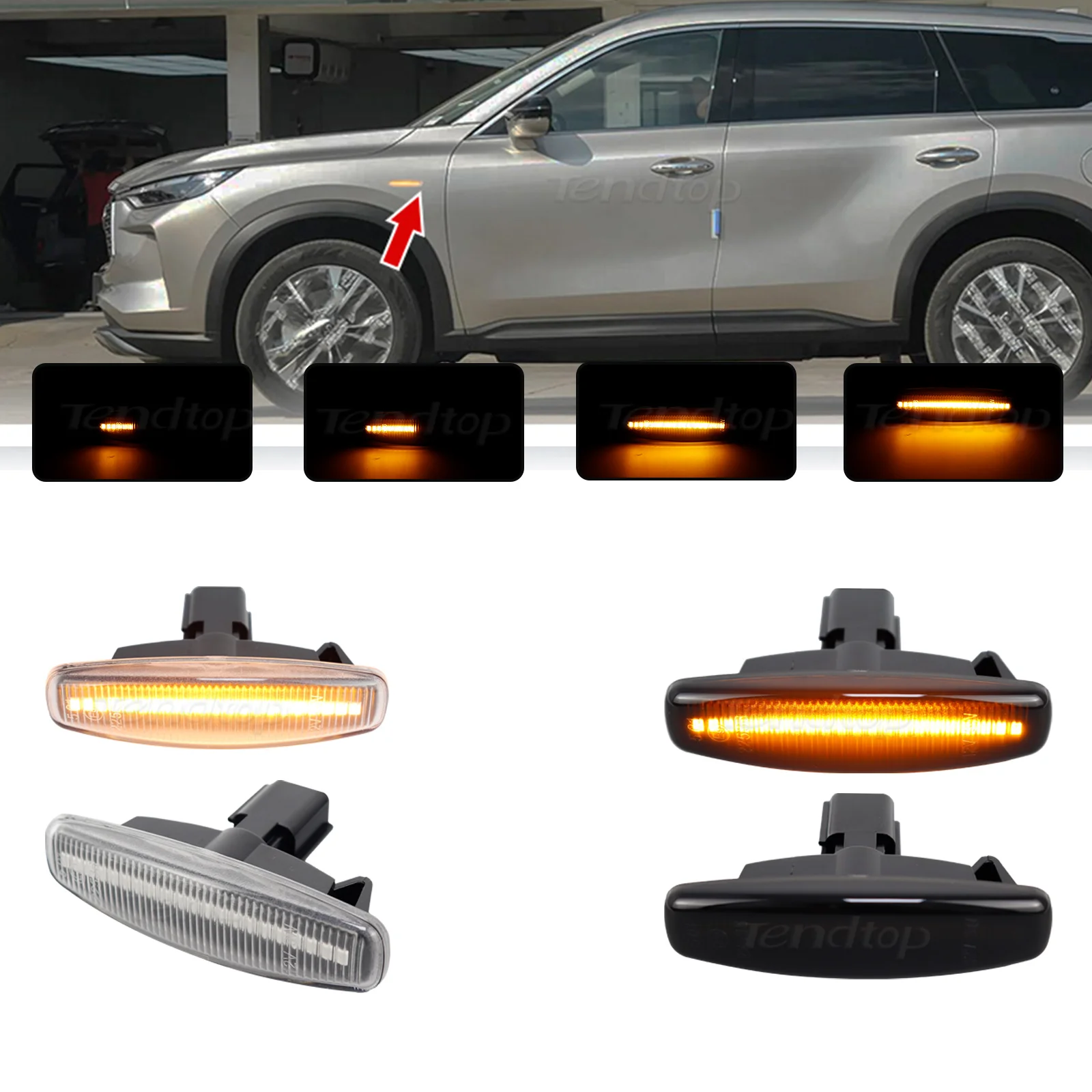 Infiniti intermitente dinámico LED lateral EX FX G Q QX M JX - imagen 4