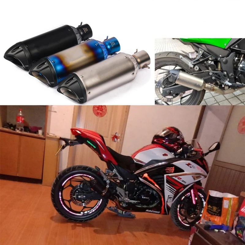 Escape deportivo silenciador acero inoxidable BMW S1000RR Yamaha MT07 MT09 Kawasaki Z900