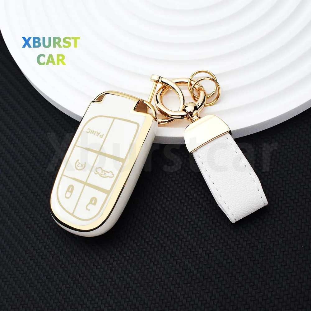 Funda de llave TPU de 5 botones para Jeep Renegade y Compass