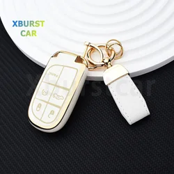 Funda de llave TPU de 5 botones para Jeep Renegade y Compass