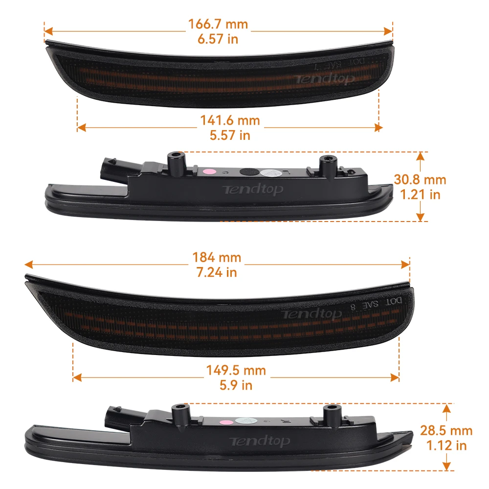 Intermitente LED lateral para Dodge Charger 2015-2023 - imagen 3