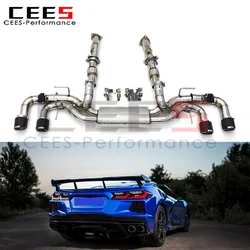 CEES escape cat-back de acero inoxidable para Chevrolet Corvette C8