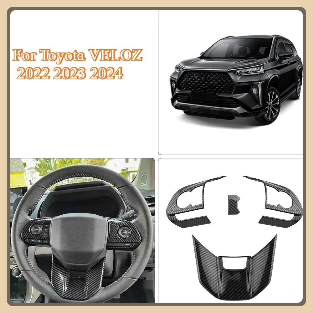 Botón volante ABS fibra carbono lentejuelas – Toyota Veloz 2022-2024