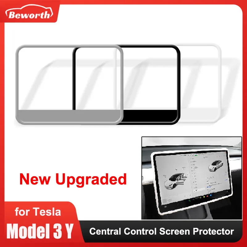 Nuevo para Tesla Model 3/Y Control Central pantalla Protector marco borde cubierta navegación protección de silicona accesorios de coche
