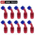 AN8 45 Degree Red
