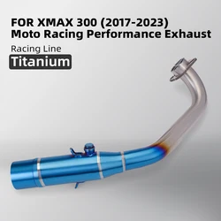 Tubo escape de titanio semiazul para Yamaha XMAX 300 2017-2023