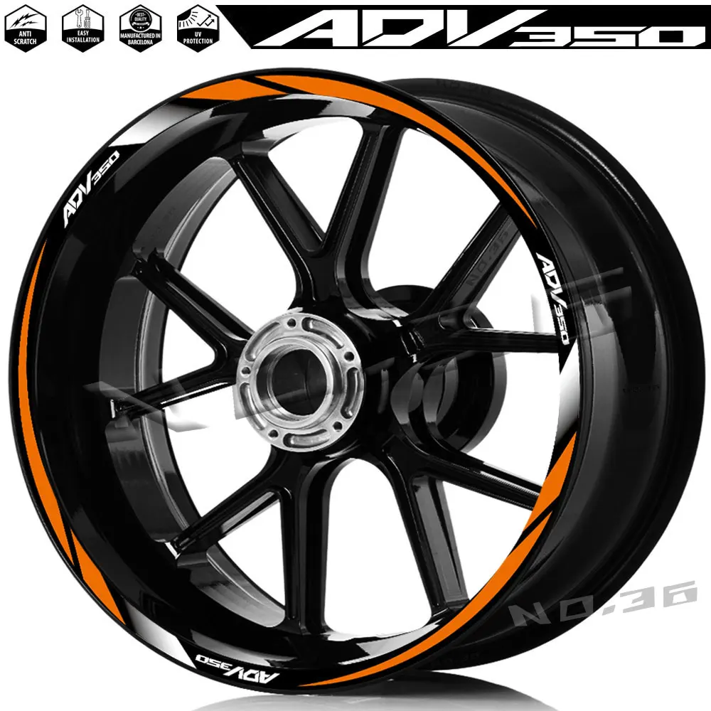 Pegatinas reflectantes llanta moto ADV 350 - imagen 3