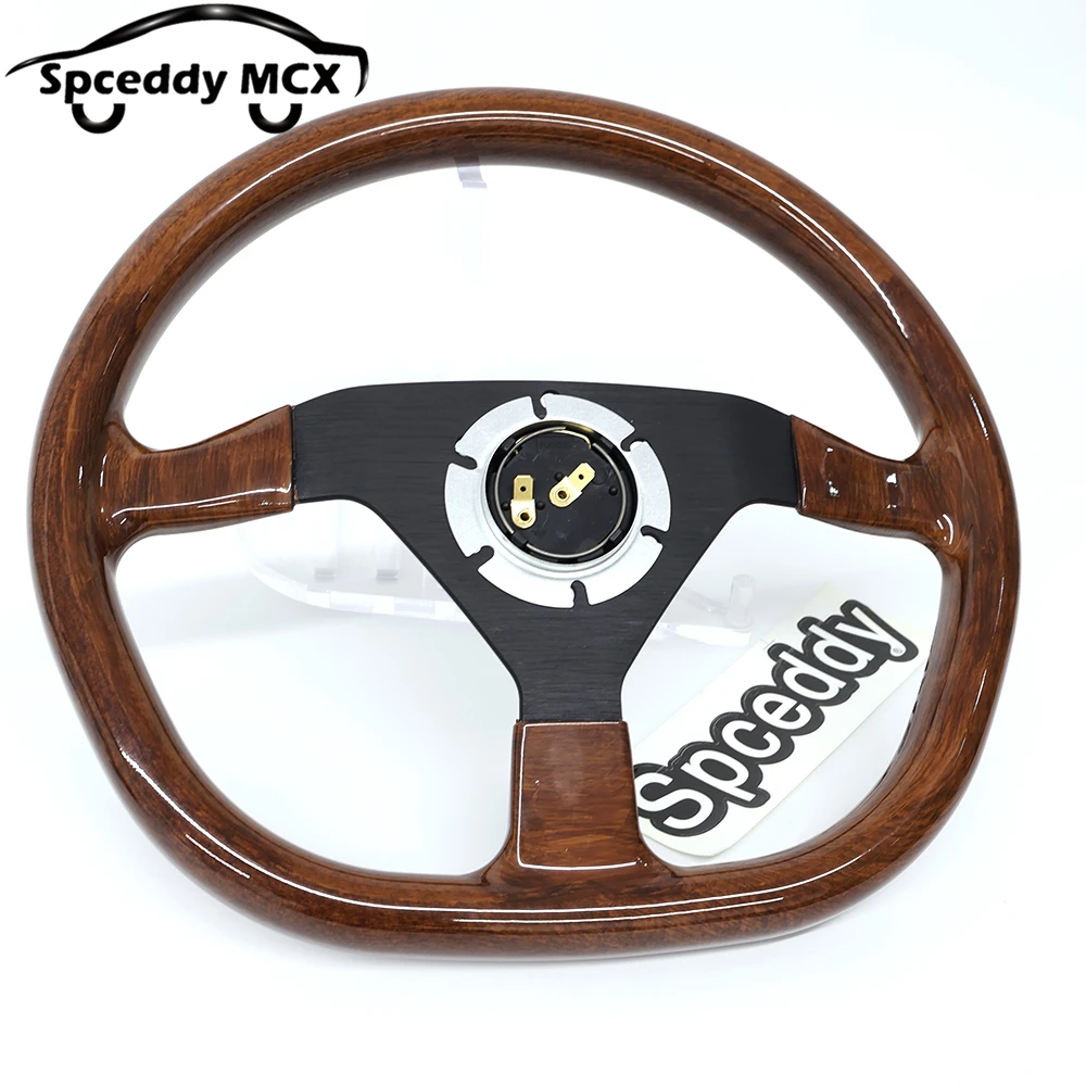 Volante deportivo de madera Spceddy MCX de diseño ovalado - imagen 2