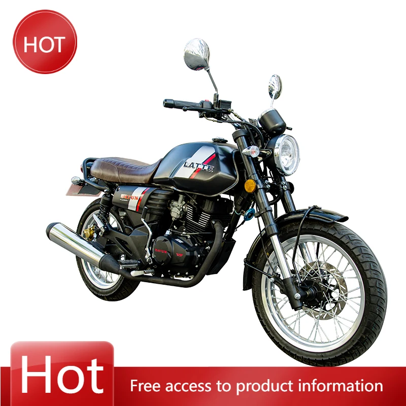 Motocicleta retro nueva de dos ruedas