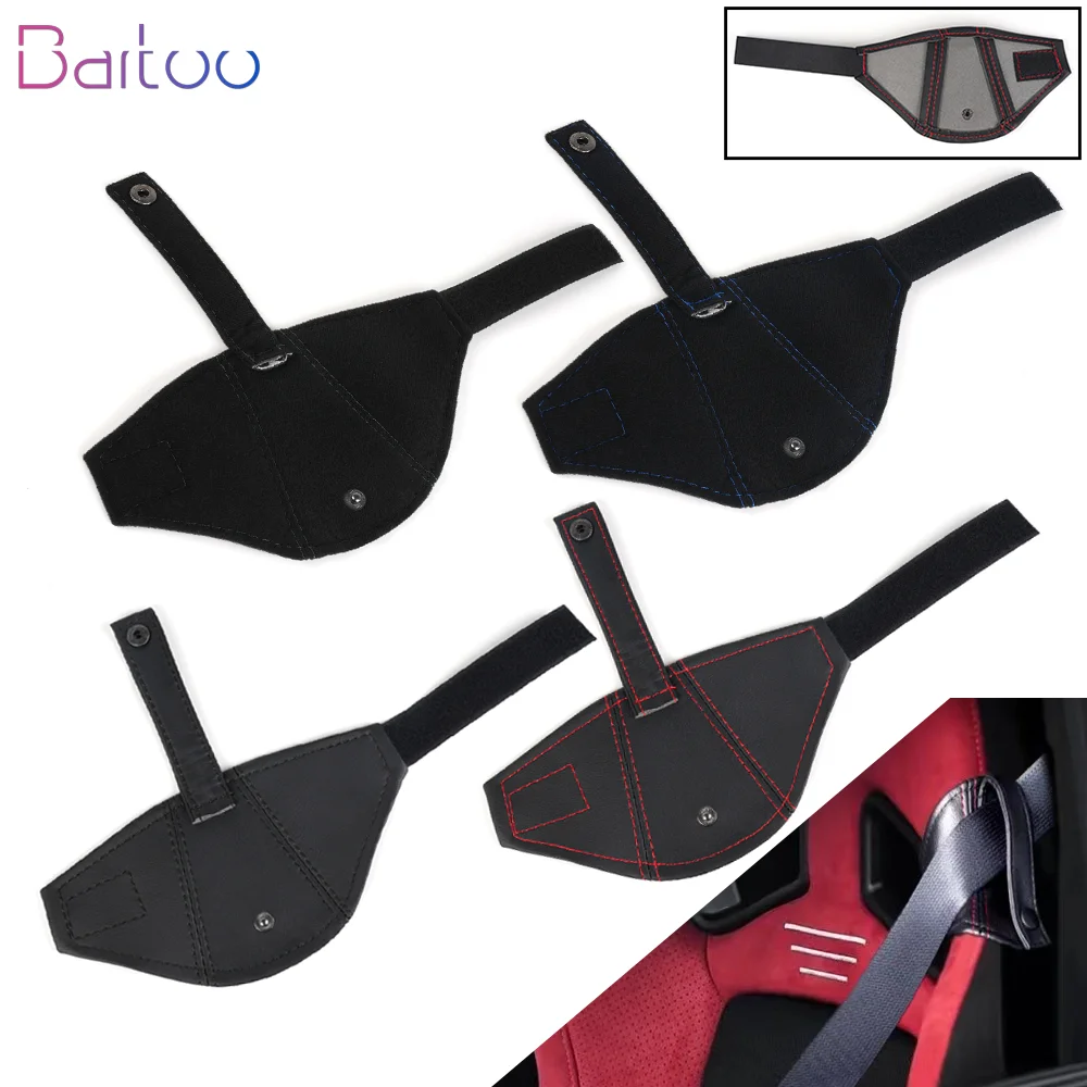 Guía cinturón seguridad cuero PU BAG095 – soporte asientos de cubo de carreras