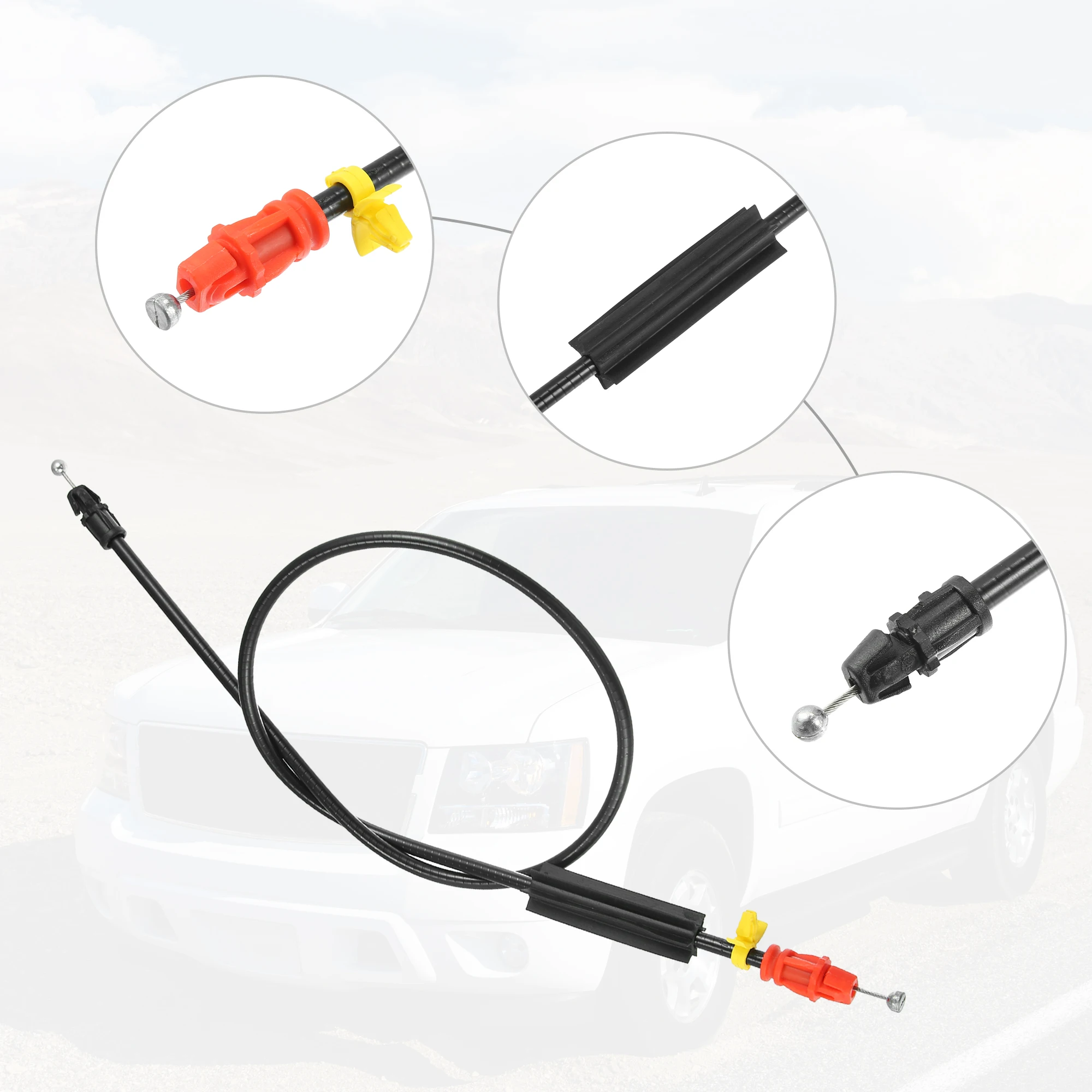 X Autohaux 20833606 Cable de manija de puerta lateral del conductor delantero izquierdo para Cadillac Escalade para Chevrolet para GMC Sierra Yukon - imagen 2