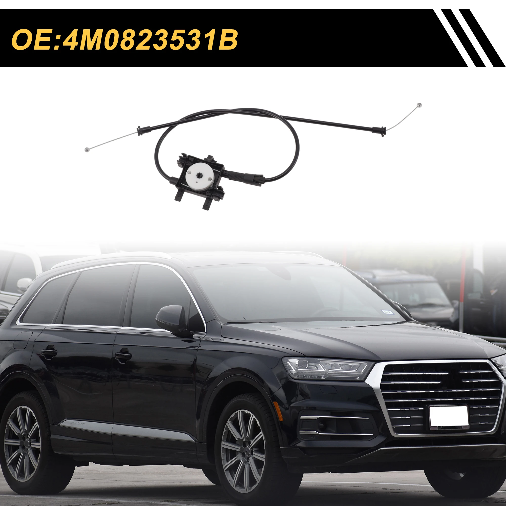 UXCELL 4M0823531B Cable de apertura del capó – Audi Q7 2017-2023 - imagen 2