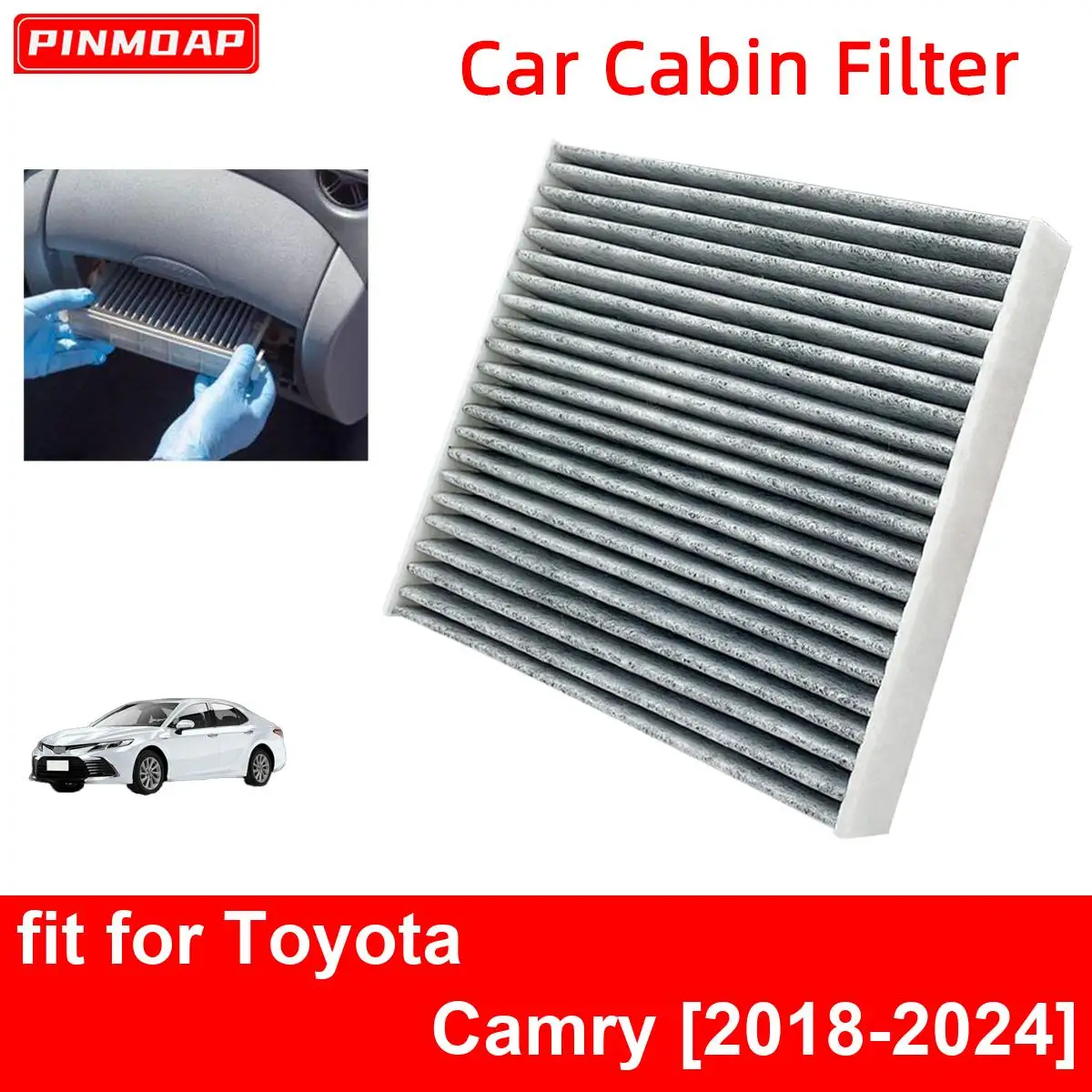 Filtro de aire de cabina fibra carbono Toyota Camry 2018-2024