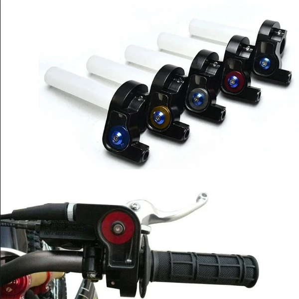 Detalle del acelerador de 22 mm con abrazaderas ajustables