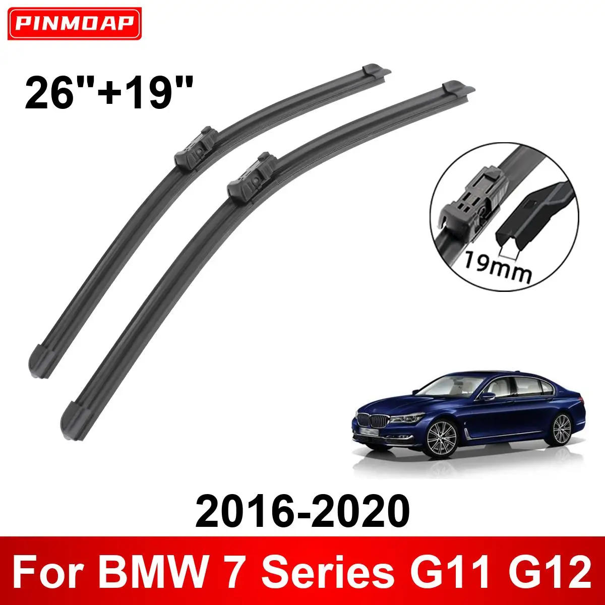 Escobillas limpiaparabrisas BMW Serie 7 G11 G12 2016-2020 26"+19"